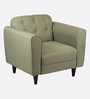 Tyler 1 Seater Sofa Chair With Upholstery In Olive Green Colour