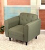 Tyler 1 Seater Sofa Chair With Upholstery In Olive Green Colour
