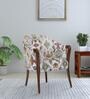 Tyne Teak Wood Arm Chair In Abstract Print & Scratch Resistant 