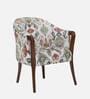 Tyne Teak Wood Arm Chair In Abstract Print & Scratch Resistant 