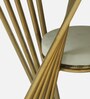 Tyno Metal End Table In White & Golden Finish with Marble Top