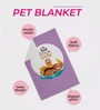 Typographic- Large Pink Fabric Dog Blanket