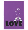 Typographic- Large Violet Fabric Dog Blanket