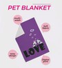 Typographic- Large Violet Fabric Dog Blanket