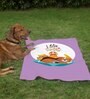 Typographic- Medium Pink Fabric Dog Blanket