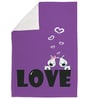 Typographic- Small Violet Fabric Dog Blanket