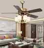 Tyra Smart Fan Brown Metal + Glass , Google & Alexa Remote & App Control