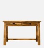 Tyumen Sheesham Wood Writing Table In Scratch Resistant Rustic Teak Finish