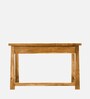 Tyumen Sheesham Wood Writing Table In Scratch Resistant Rustic Teak Finish