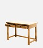 Tyumen Sheesham Wood Writing Table In Scratch Resistant Rustic Teak Finish