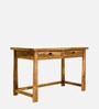 Tyumen Sheesham Wood Writing Table In Scratch Resistant Rustic Teak Finish
