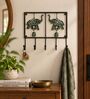 Handcrafted Elephant Key Holder with Bell