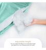 U Shaped Velvet 50 x 31 Inch Pregnancy Pillow in Aqua Green & Navy Blue Colour