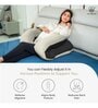 U Shaped Velvet 50 x 31 Inch Pregnancy Pillow in Black & Cream Colour
