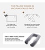 U Shaped Velvet 50 x 31 Inch Pregnancy Pillow in Black & Cream Colour