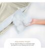 U Shaped Velvet 50 x 31 Inch Pregnancy Pillow in Black & Cream Colour