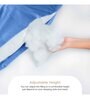 U Shaped Velvet 50 x 31 Inch Pregnancy Pillow in Black & Sky Blue Colour