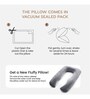 U Shaped Velvet 50 x 31 Inch Pregnancy Pillow in Black & Sky Blue Colour