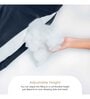 U Shaped Velvet 50 x 31 Inch Pregnancy Pillow in Grey & Navy Blue Colour