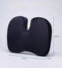 U Shaped Velvet Orthopedic Foam Seat Cushion for Sciatica and Hip Pain for Car, Wheelchair-17.5" L x 13.5" W x 3" H with washable cover