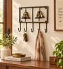 Two Ghanti Grace Metal Hanging Bell Key Holder with Hooks