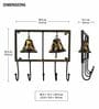 Two Ghanti Grace Metal Hanging Bell Key Holder with Hooks