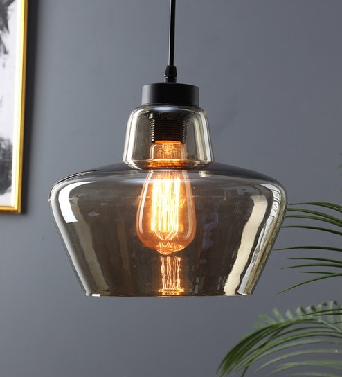 Ucayali Grey Glass Single Hanging Lights