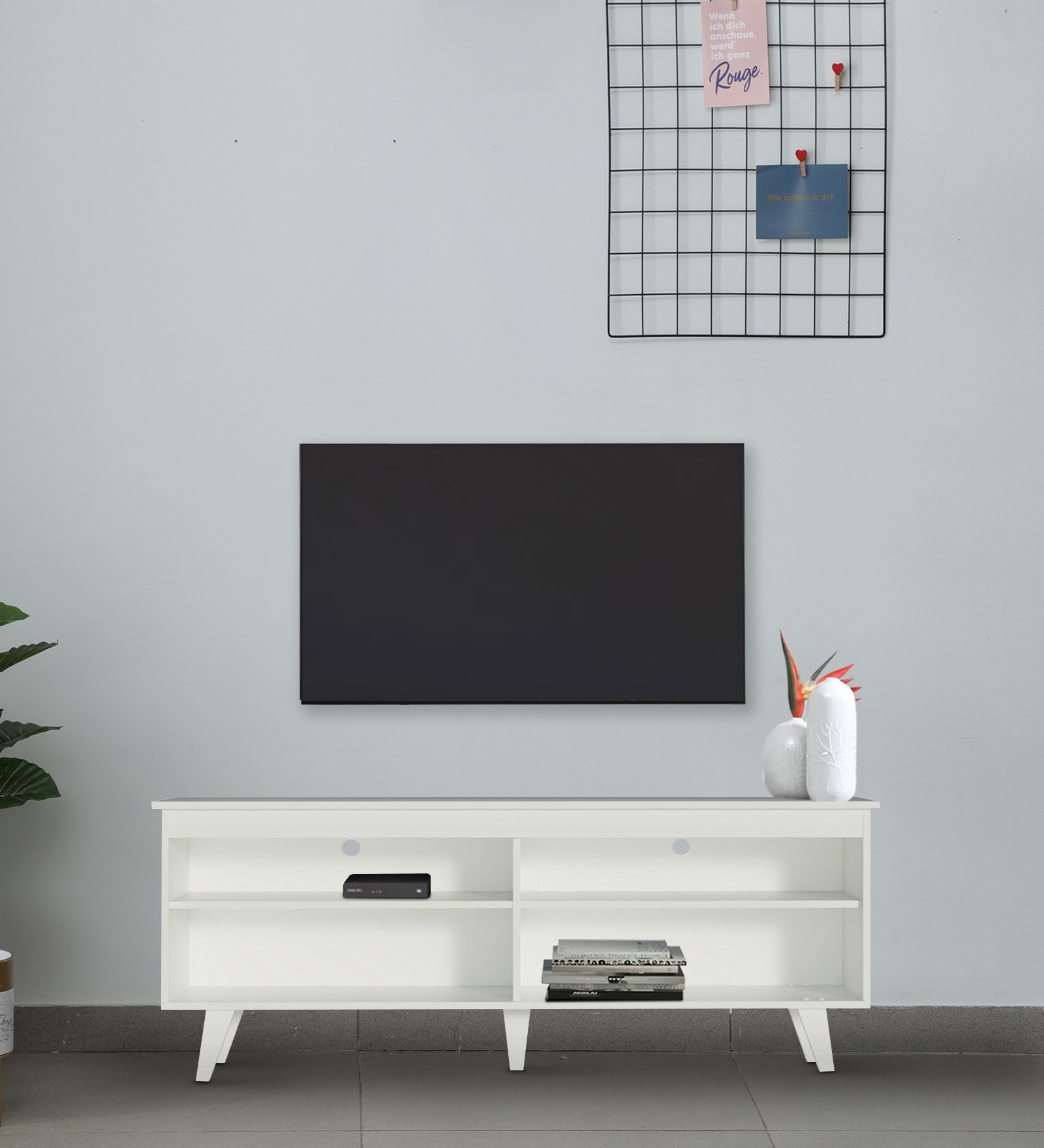 Udine TV Console For TV's Upto 65 inches In White Color