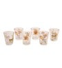 Reflections Transparent and Red Clear Natural Glass (Set of 6) Shot Glasses