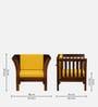 Udine Sheesham Wood 1 Seater Sofa in Scratch Resistant Honey Oak Finish