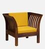 Udine Sheesham Wood 1 Seater Sofa in Scratch Resistant Honey Oak Finish
