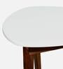 Ufa Sheesham Wood 3 Seater Dining Table With White Triangular Top