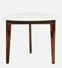 Ufa Sheesham Wood 3 Seater Dining Table With White Triangular Top