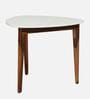 Ufa Sheesham Wood 3 Seater Dining Table With White Triangular Top