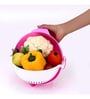 White & Black Plastic Plastic Multifunctional 2 In 1 Washing Vegetables And Fruit Draining Strainer