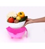 White & Black Plastic Plastic Multifunctional 2 In 1 Washing Vegetables And Fruit Draining Strainer