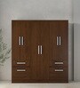 Ujisato 6 Door Wardrobe in Regato Walnut Finish