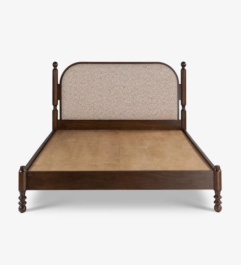 Ukti Queen Size Bed In In Walnut Finish