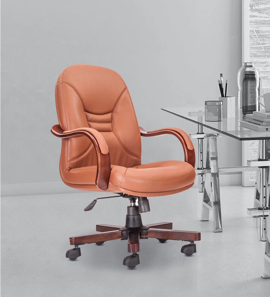 Buy Ultra High Back Executive Chair in Brown Colour at 100 OFF by