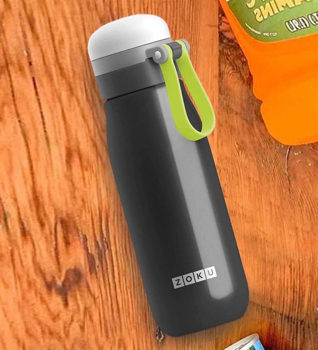 Buy Ultralight 500ml Black & Grey Stainless Steel Bottle Online