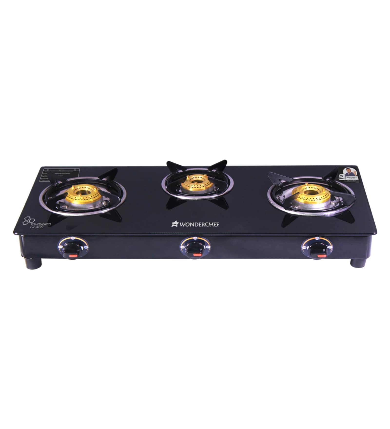 Buy Wonderchef Ultima 3 Burner Glass Gas Cooktop with Toughened Glass ...