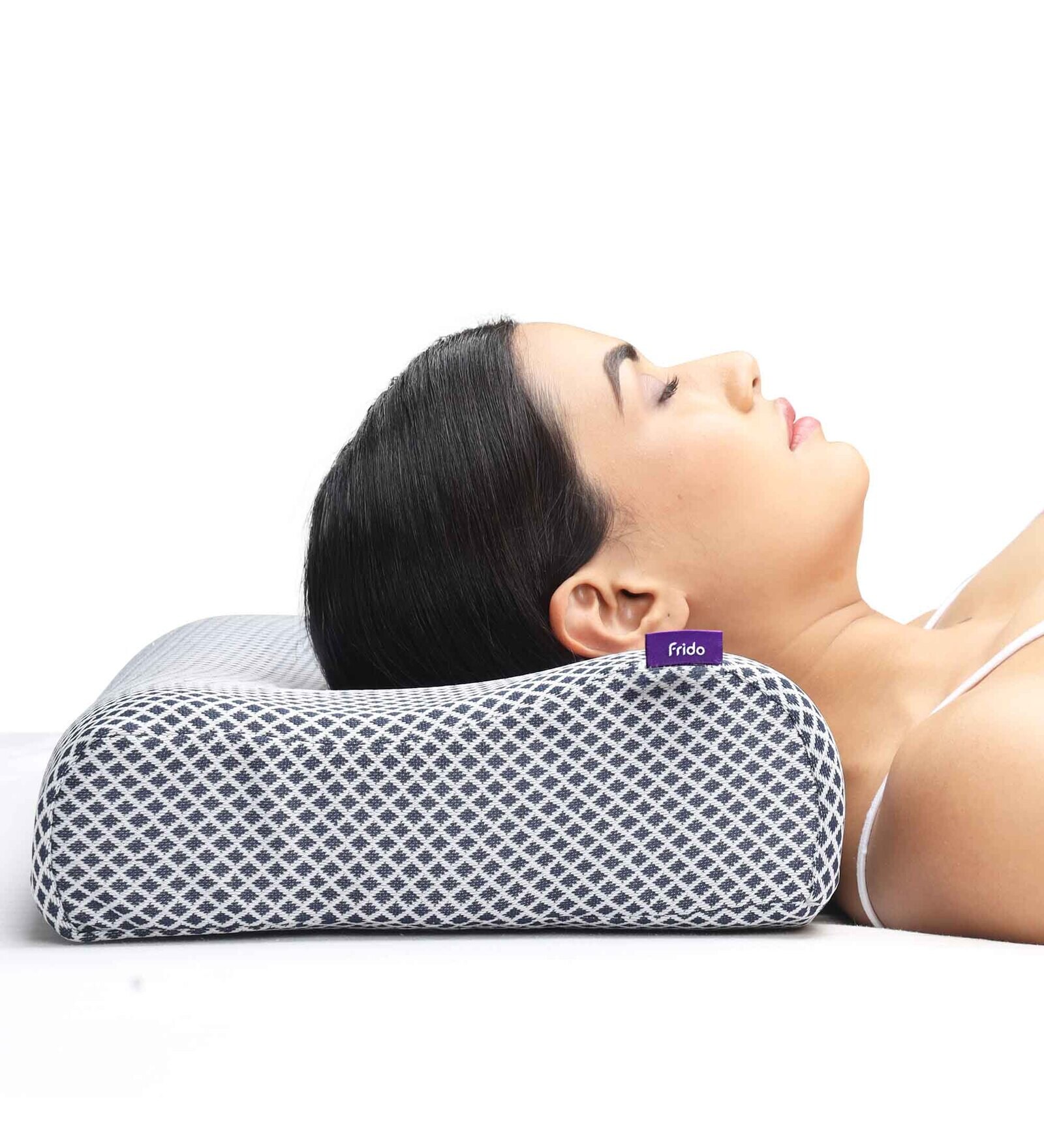 Ultimate Cervical Memory Foam 19 X 12 Inches Pillow In Grey Mesh Colour