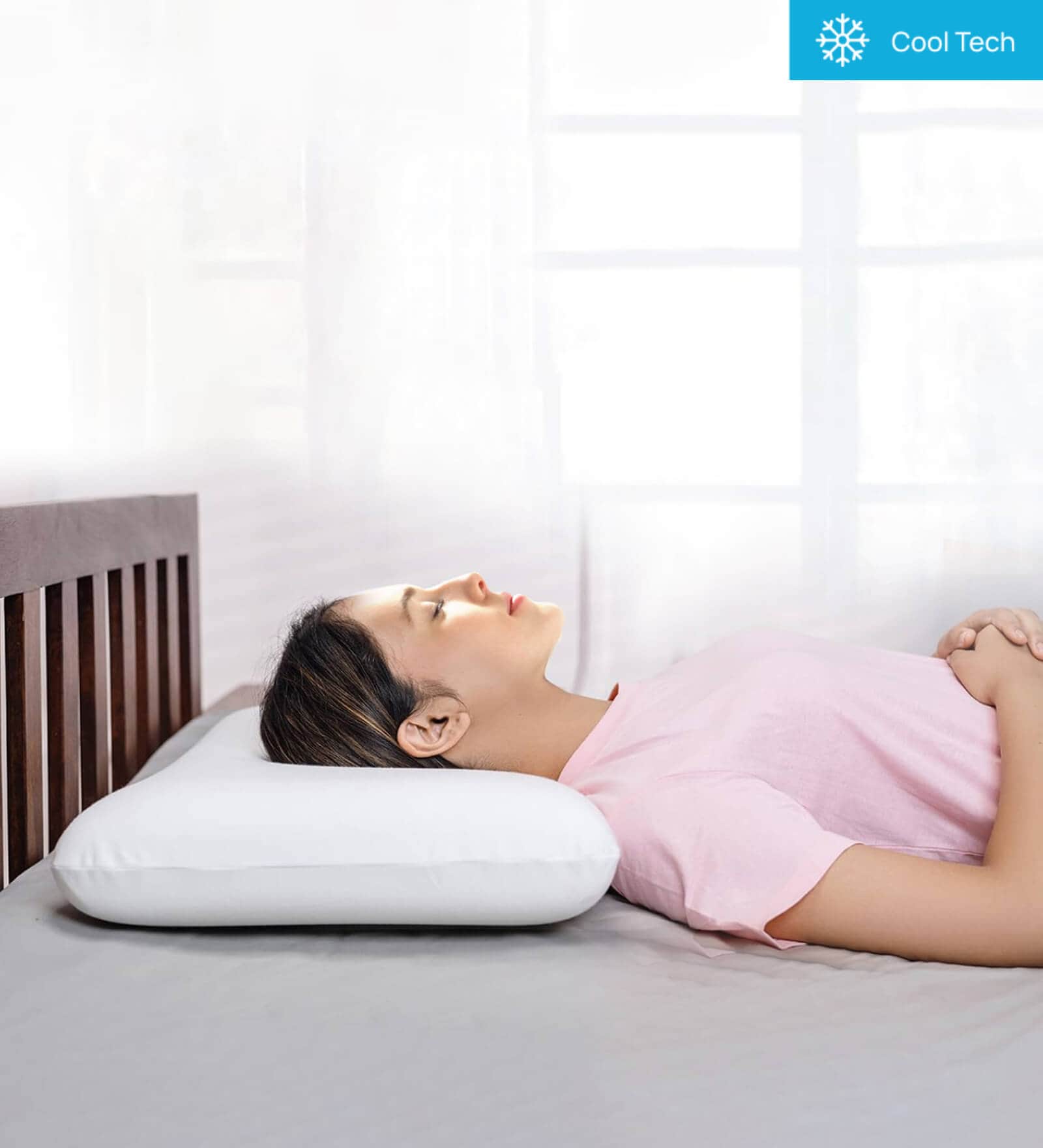 Ultimate Orthopedic & Gel Memory Foam 24 X 16 Inches Pillow In Blue & White Colour