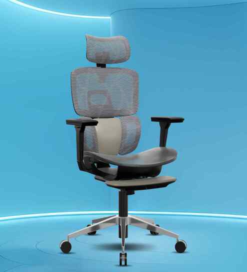 Ultron SmartGRID Breathable Mesh Ergonomic Chair In Grey Colour