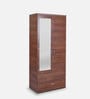 Ultima 2 Door Wardrobe in walnut Finish with Mirror