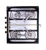Wonderchef Ultima 4 Burner Glass Gas Cooktop with Toughened Glass in Black Colour