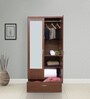 Ultima 2 Door Wardrobe in walnut Finish with Mirror