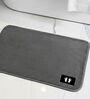 Grey Memory Foam Rectangular Bath Mat 20X32 Inches