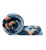 Ultra Soft Microfiber Geometric Print Blue and Orange Double Comforter