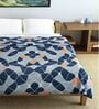 Ultra Soft Microfiber Geometric Print Blue and Orange Double Comforter